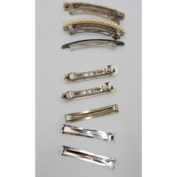 Hair Clip Assortment Barrettes Tortoise Chain Pearl France Taiwan Lot of 18 main image 12